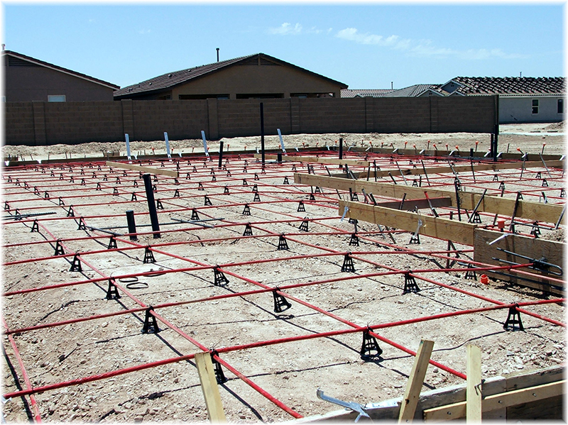 foundation for building showing post tension slab