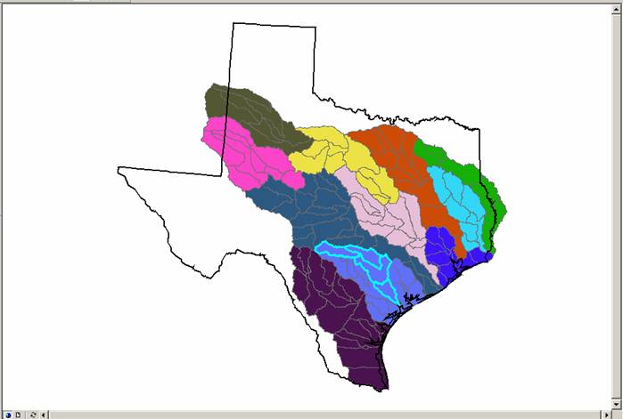 Location of the Guadalupe River Basin