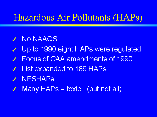 Hazardous Air Pollutants (HAPs)