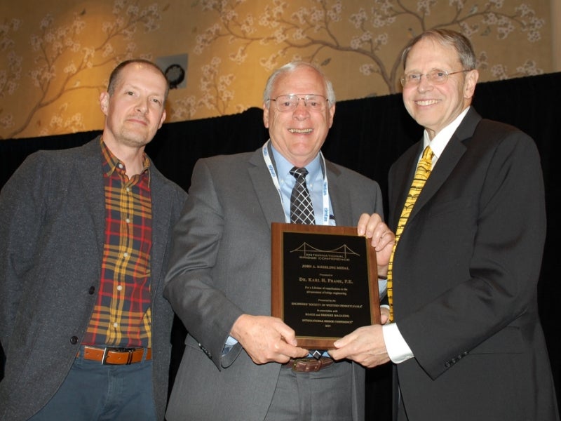 Texas Engineer Karl Frank receives Roebling Medal Award